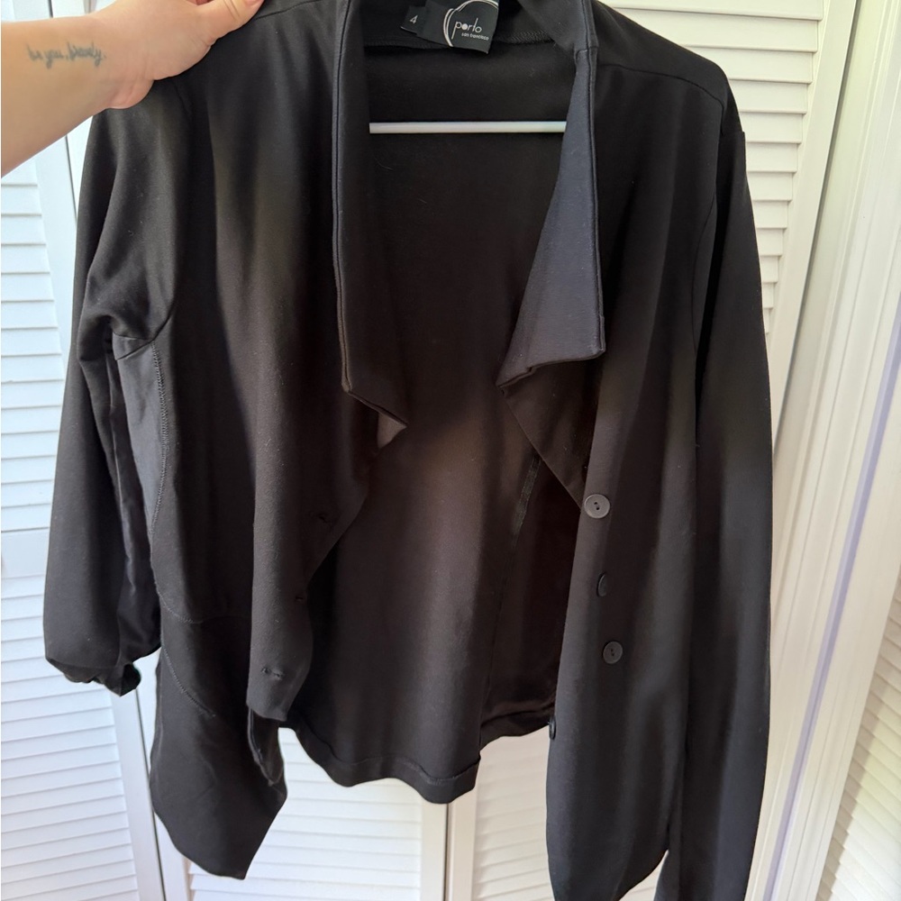 Perla Black Draped Women's Jacket